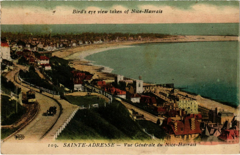 Carte postale ancienne Ste Adresse Vue Générale du Nice Havrais