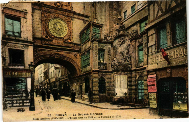 Carte postale ancienne Rouen La Grosse Horloge à Rouen