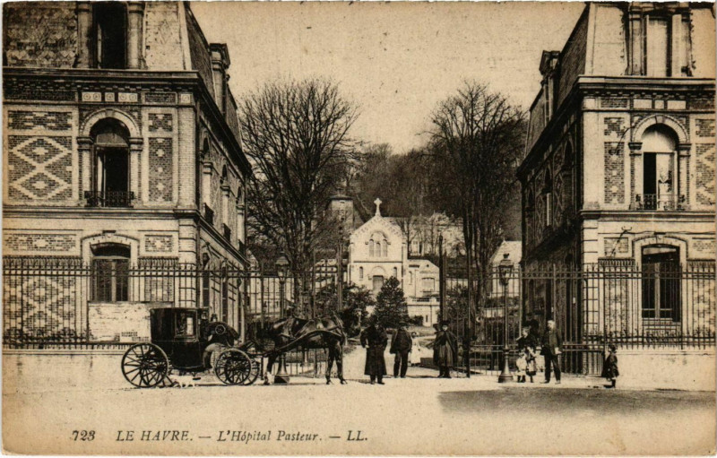 Carte postale ancienne Le Havre L'Hopital Pasteur à Eu