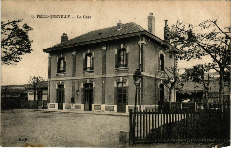 Carte postale ancienne Petit-Quevilly La Gare