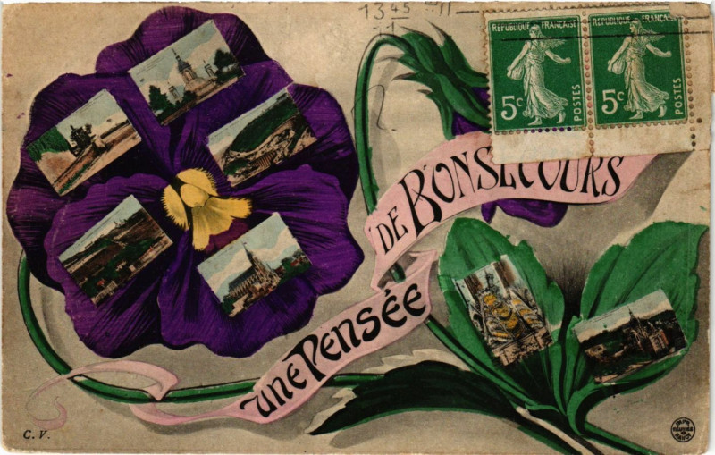 Carte postale ancienne Une Pensée de Bon-Secours