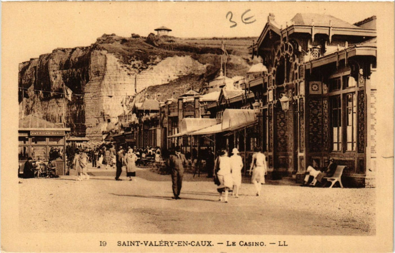 Carte postale ancienne Saint-Valery en Caux Le Casino à Ry