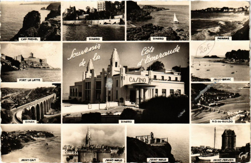Carte postale ancienne Souvenir de la Cote d'Emeraude