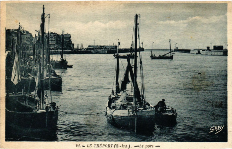 Carte postale ancienne Le Treport Le Port