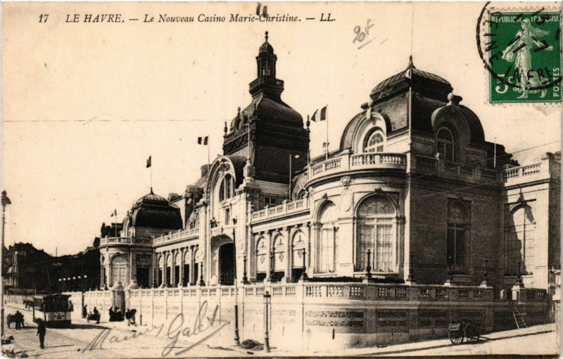 Carte postale ancienne Le Havre Le Nouveau Casino Marie Christine au Havre