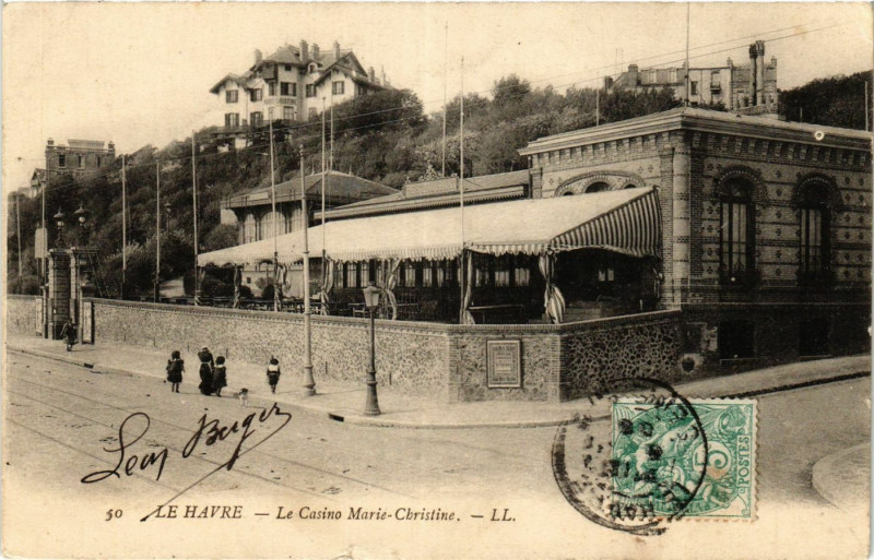 Carte postale ancienne Le Havre Le Casino Marie Christine au Havre