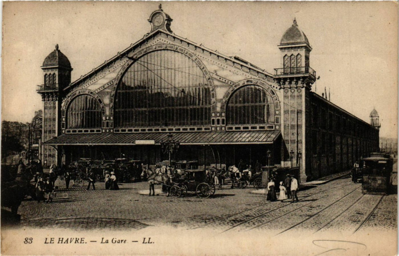 Carte postale ancienne Le Havre La Gare au Havre
