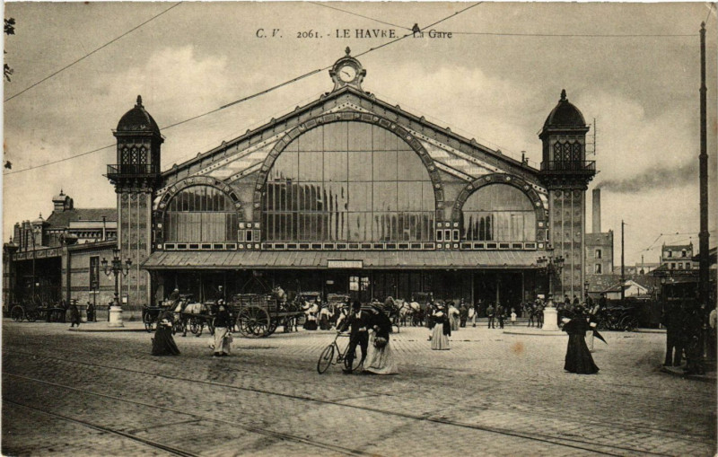 Carte postale ancienne Le Havre La Gare au Havre