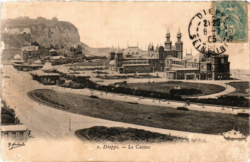 Carte postale ancienne Dieppe Le Casino à Dieppe