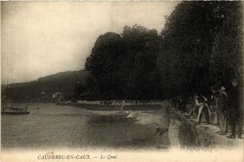 Carte postale ancienne Caudebec en Caux Le Quai