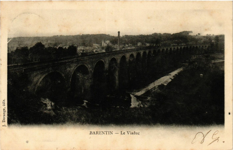 Carte postale ancienne Barentin Le Viaduc à Barentin