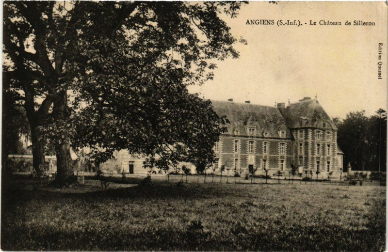 Carte postale ancienne Angiens Le Chateau de Silleron à Angiens