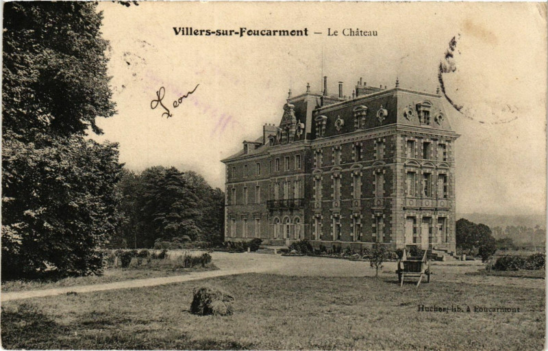 Carte postale ancienne Villers-Foucarmont Le Chateau à Foucarmont