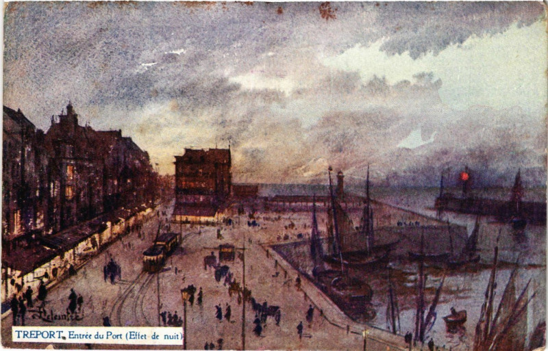 Carte postale ancienne Treport Entrée du Port
