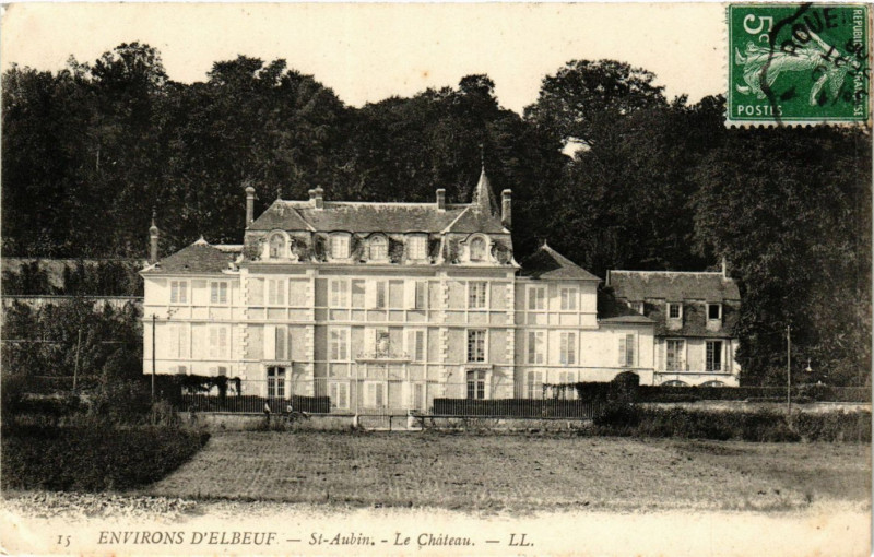 Carte postale ancienne Saint-Aubin Le Chateau