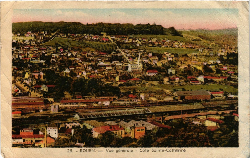 Carte postale ancienne Rouen Vue générale à Rouen