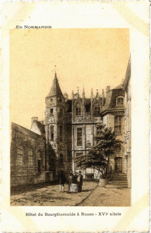 Carte postale ancienne Rouen Hotel du Bourgtheroulde à Rouen
