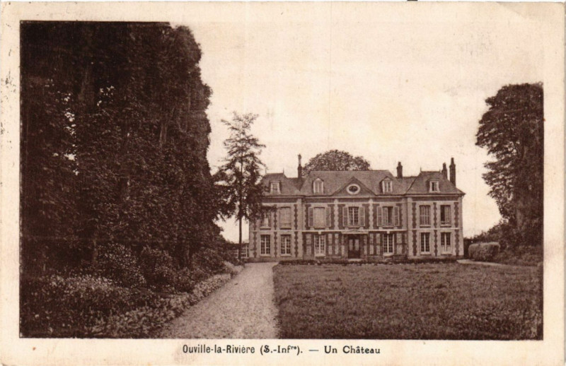 Carte postale ancienne Ouville la Riviere Un Chateau