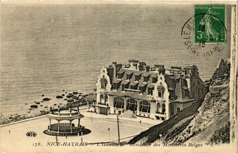 Carte postale ancienne Nice-Havrais Hotellerie-Residence des Ministeres Belges