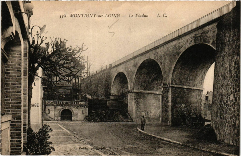 Carte postale ancienne Montigny-sur-Loing Le Viaduc à Montigny