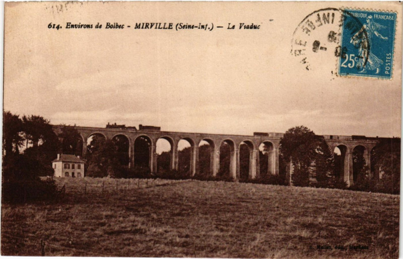 Carte postale ancienne Mirville Le Viaduc à Mirville