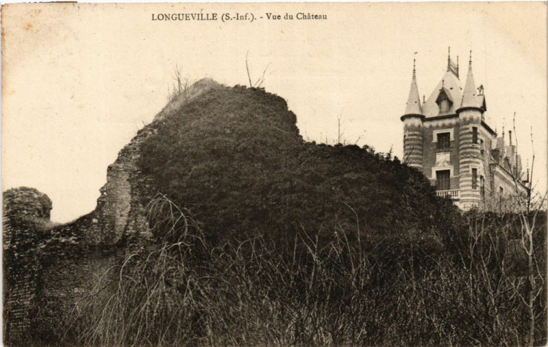 Carte postale ancienne Longueville Vue du Chateau