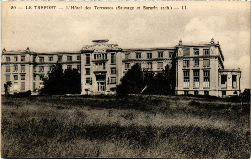 Carte postale ancienne Le Treport Hotel des Terrasses