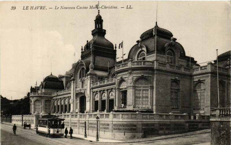 Carte postale ancienne Le Havre Le Nouveau Casino Marie Christine au Havre