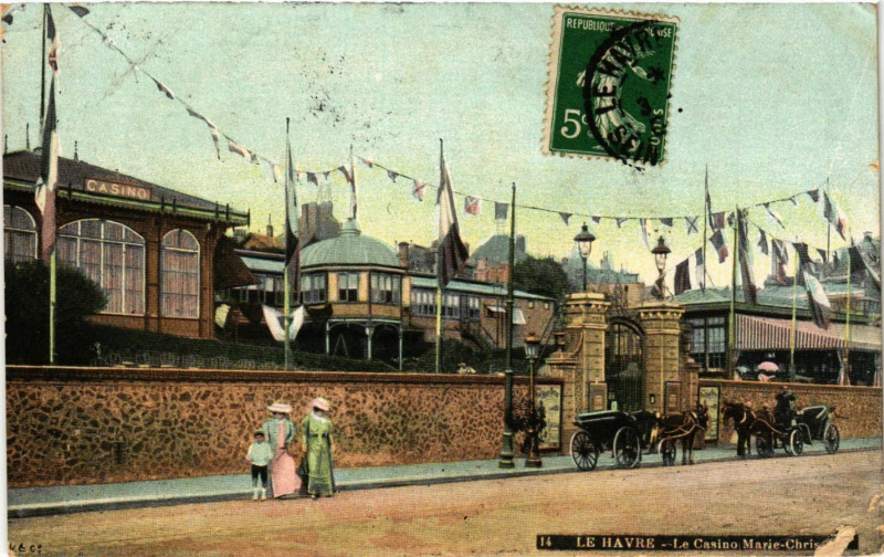 Carte postale ancienne Le Havre Le Casino Marie Christine au Havre