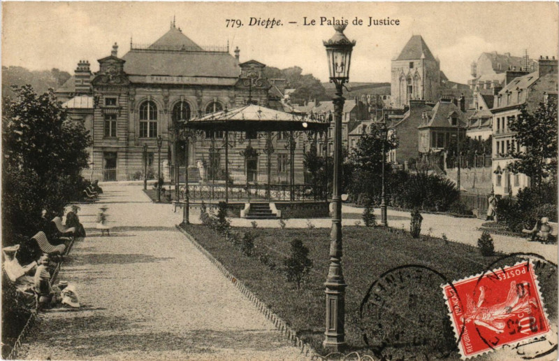 Carte postale ancienne Dieppe Le Palais de Justice à Dieppe