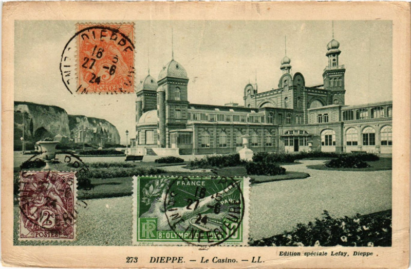 Carte postale ancienne Dieppe Le Casino à Dieppe