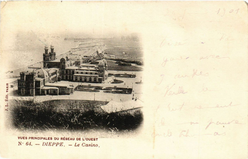 Carte postale ancienne Dieppe Le Casino à Dieppe