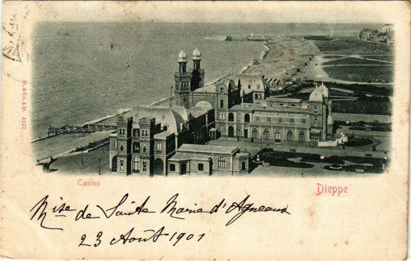 Carte postale ancienne Dieppe Casino à Dieppe