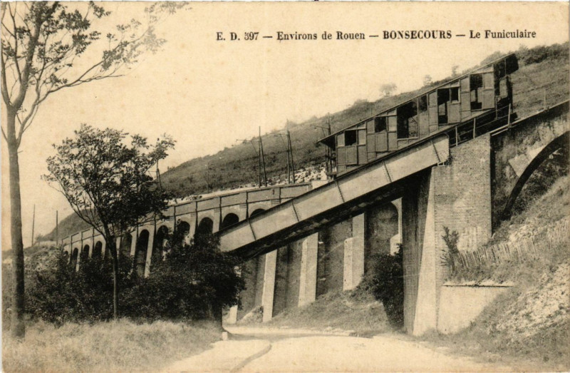 Carte postale ancienne Bon-Secours Le Funiculaire