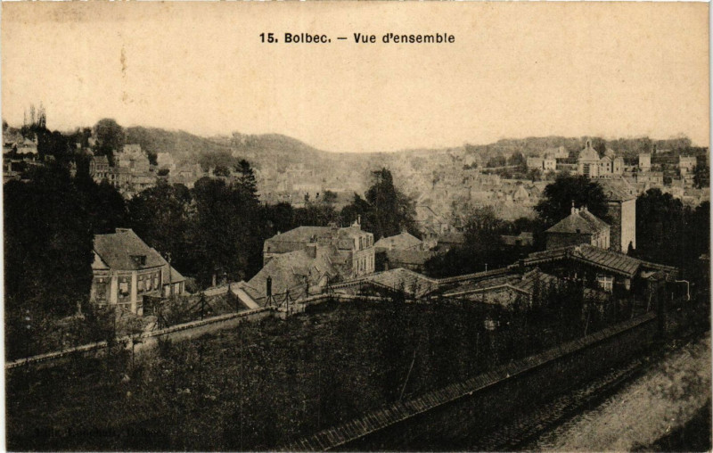 Carte postale ancienne Bolbec Vue d'ensemble à Bolbec