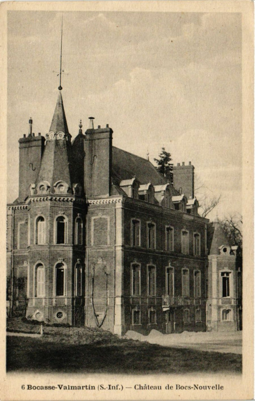 Carte postale ancienne Bocasse Valmartin Chateau de Bocs Nouvelle