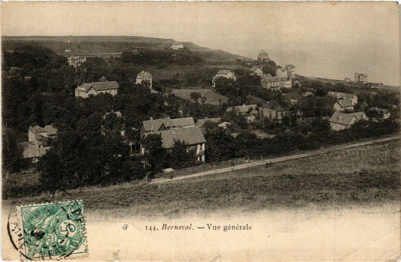 Carte postale ancienne Berneval Vue générale