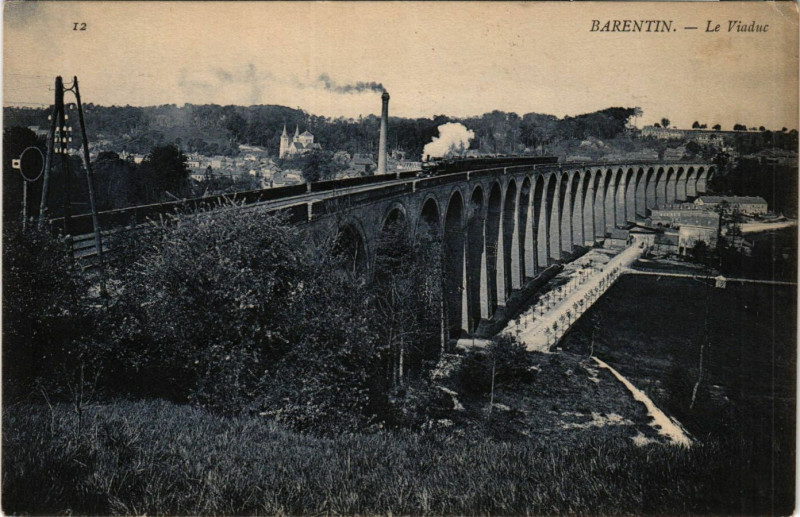 Carte postale ancienne Barentin Le Viaduc à Barentin