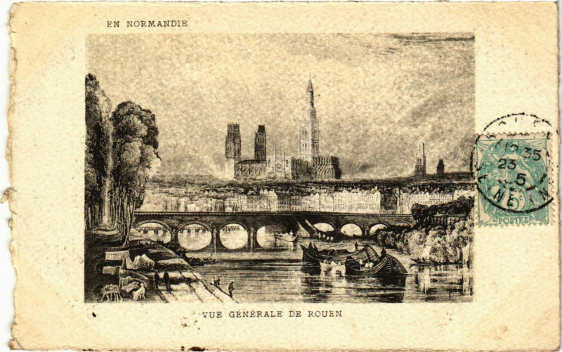 Carte postale ancienne Vue générale de Rouen à Rouen