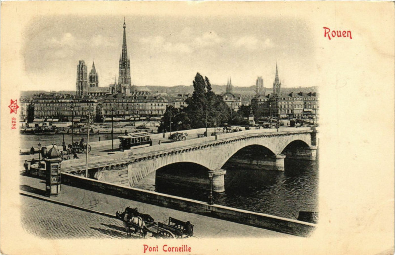 Carte postale ancienne Rouen-Pont Corneille à Rouen