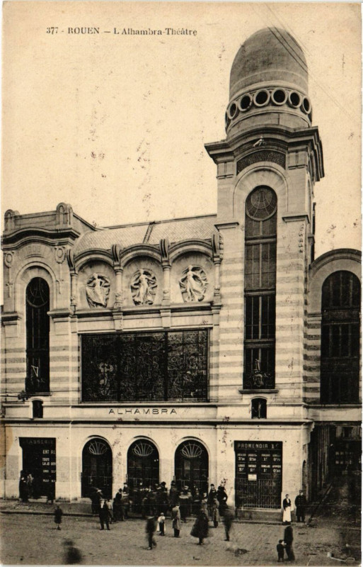 Carte postale ancienne Rouen-L'Alhambra Theatre à Rouen