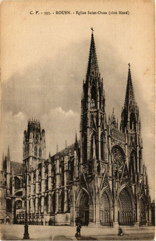 Carte postale ancienne Rouen-Eglise Saint-Ouen à Rouen