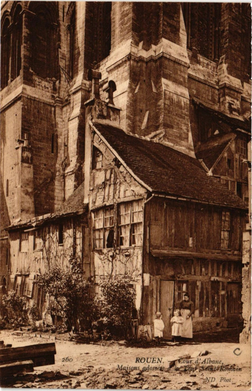 Carte postale ancienne Rouen-Cour d'Albane à Rouen