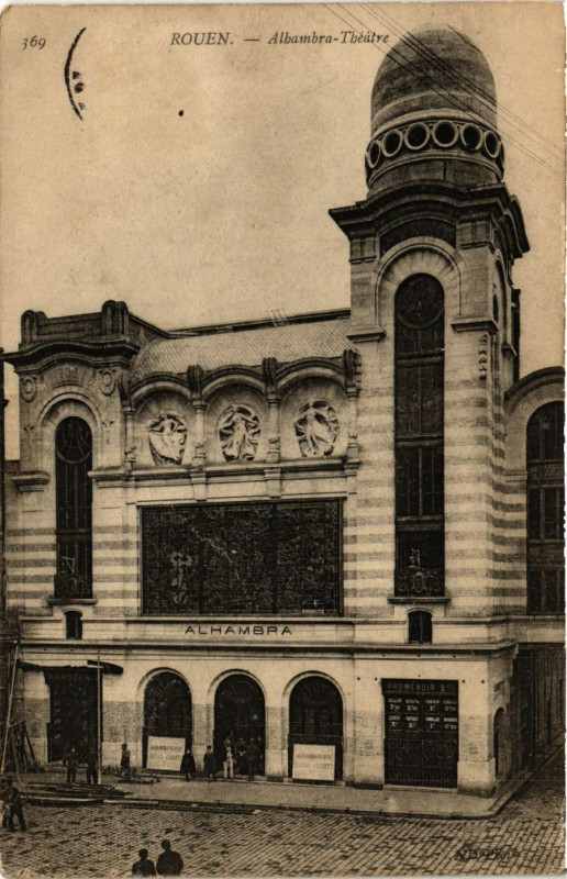 Carte postale ancienne Rouen-Alhambra Theatre à Rouen