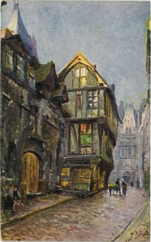 Carte postale ancienne Rouen Pitt.-Rue Saint-Romain à Rouen
