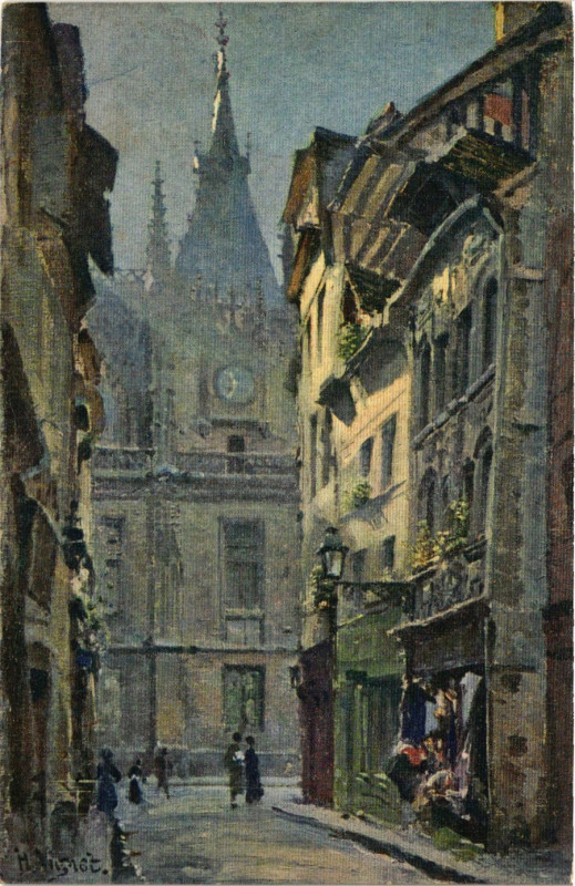 Carte postale ancienne Rouen Pitt.-Rue Perciere à Rouen