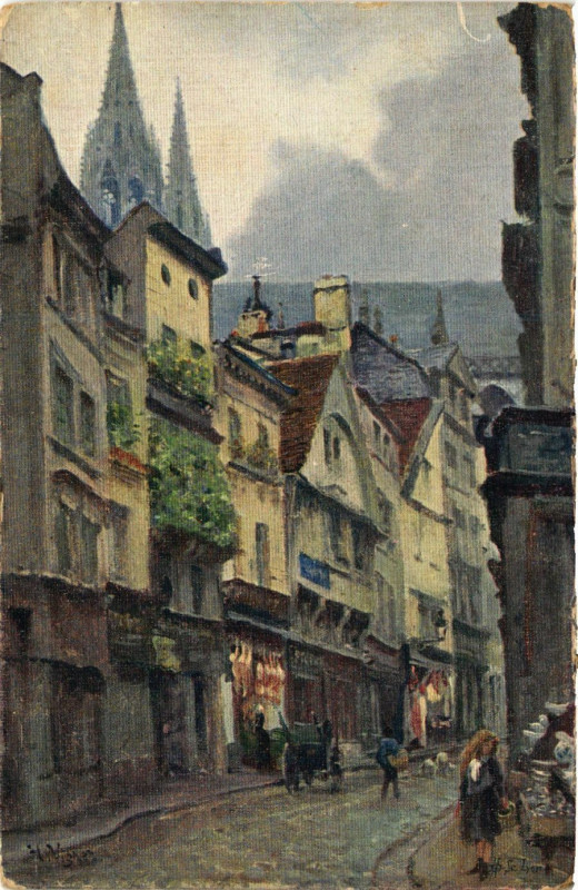 Carte postale ancienne Rouen Pitt.-Rue des Boucheries Saint-Ouen à Rouen