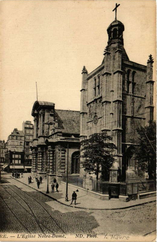 Carte postale ancienne Re-L'Eglise Notre Dame