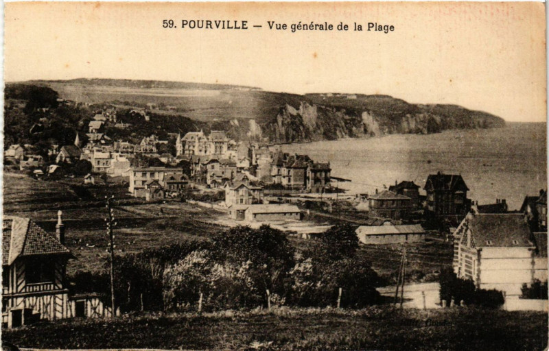 Carte postale ancienne Pourville-Vue générale de la Plage