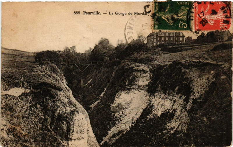 Carte postale ancienne Pourville-La Gorge de Mordal